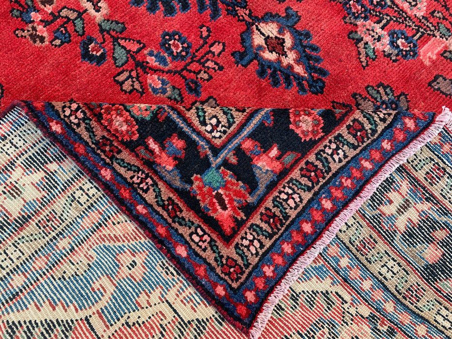 Handgemaakt Perzisch wollen vloerkleed 213x305 cm - Rood bloemrijk medaillon Perzische stijl kleed - Exacte maat 292 cm x 211 cm - KBHM-687