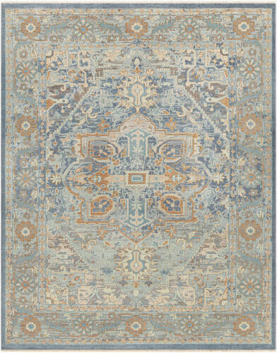 Cappadocia Handgemaakt Wollen Vloerkleed — Blauw / Zand | CPP-5034 - performance