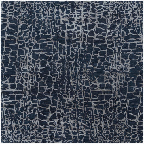 Banshee handgemaakt vloerkleed van wol & viscose — Donkerblauw | BAN-3306