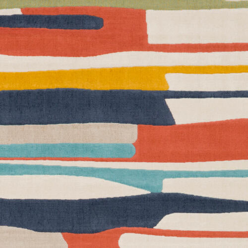 City Machinaal Geweven Vloerkleed — Oranje / Aqua Multi | CIT-2339