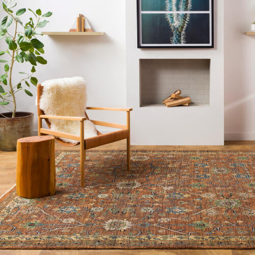 Reign handgemaakt wollen vloerkleed — Roest / Multi | REG-2301