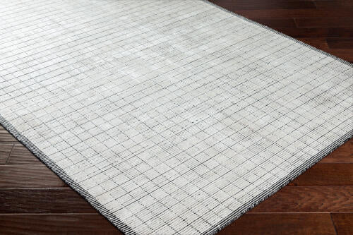 Carre handgemaakt tapijt — Lichtbeige / Houtskool | CCR-2301