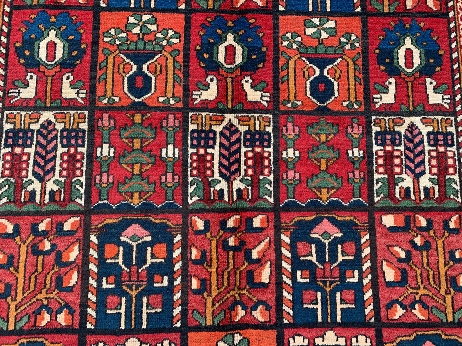 Handgemaakt Perzisch wollen karpet 213x305 - Rood, marineblauw en ivoorkleurig Perzisch tapijt met tribaal patroon - Exacte afmetingen 292 cm x 208 cm - KBHM-700