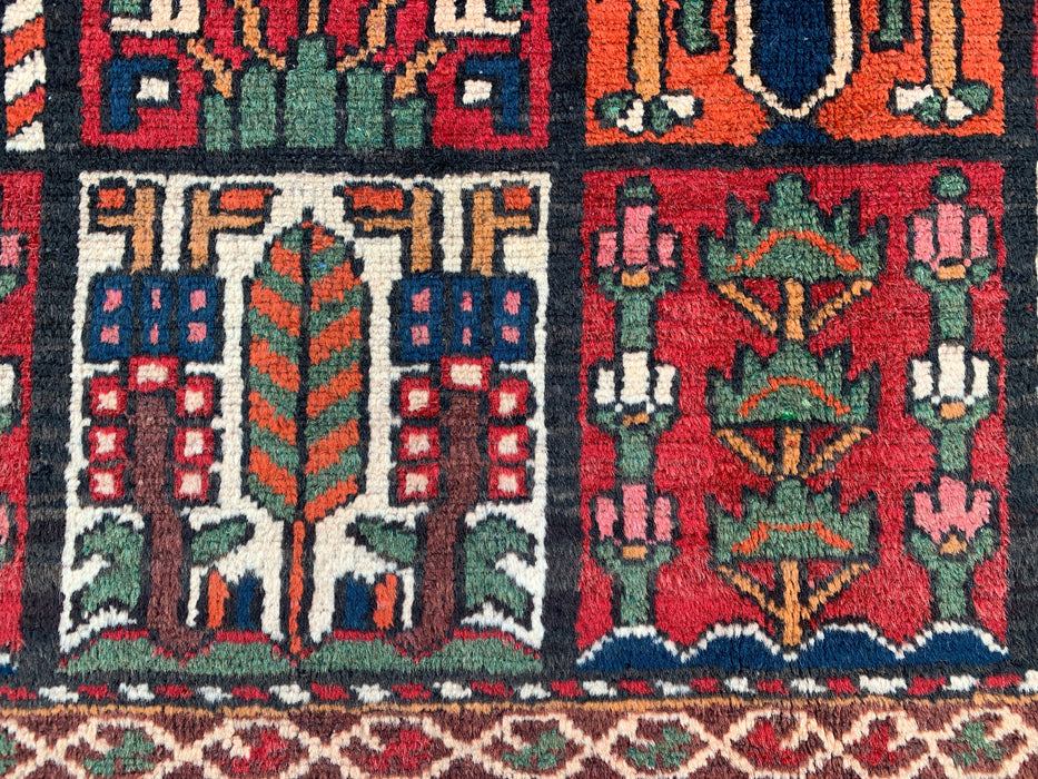 Handgemaakt Perzisch wollen karpet 213x305 - Rood, marineblauw en ivoorkleurig Perzisch tapijt met tribaal patroon - Exacte afmetingen 292 cm x 208 cm - KBHM-700