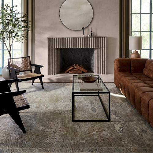 Antalya Handgemaakt Wollen Vloerkleed — Beige / Mist | AAT-2305 - colour & pattern