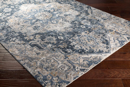 Livabliss Cardiff machinaal geweven vloerkleed — Groenblauw / Grijs | CDF-2307