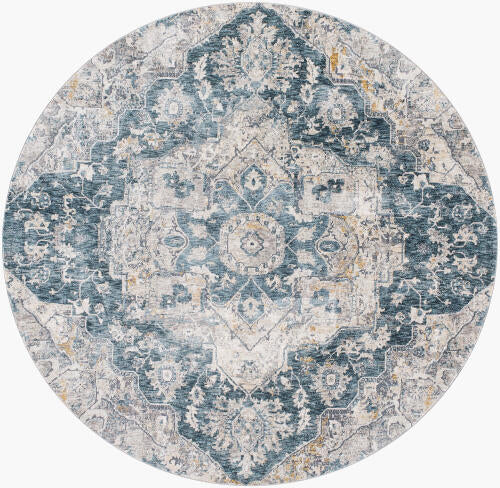 Livabliss Cardiff machinaal geweven vloerkleed — Groenblauw / Grijs | CDF-2307