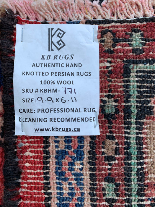 Handgemaakt Perzisch wollen vloerkleed 213x305 cm - Rood, blauw & ivoorkleurig bloemenmedaillon Perzisch stijl kleed - Exacte afmeting 297 cm x 211 cm - KBHM-771