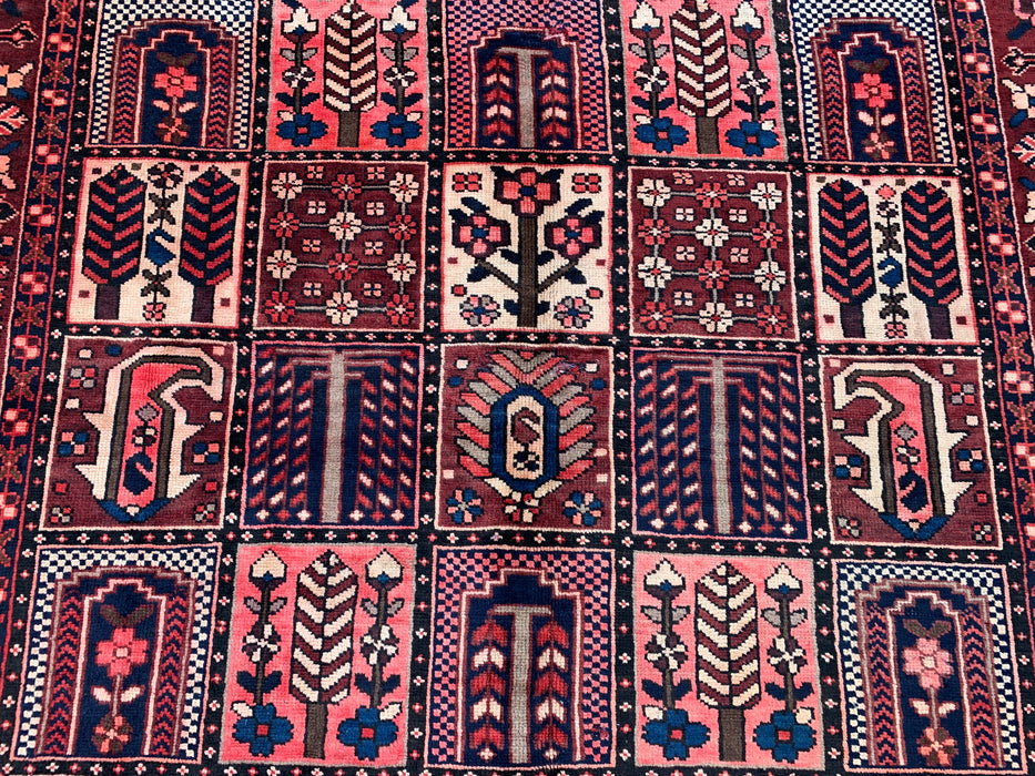 289,5 x 200,6 cm handgeknoopt Perzisch wollen tapijt - Rood, marineblauw & ivoorkleurig geometrisch Perzisch stijl tapijt - KBHM-775