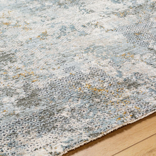 Livabliss Dresden machinaal geweven vloerkleed — Zacht teal / taupe | DRE-2302