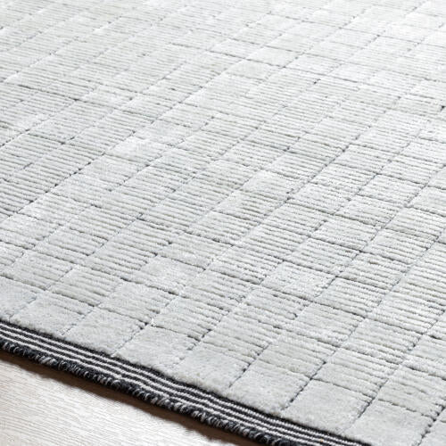 Carre handgemaakt tapijt — Lichtbeige / Houtskool | CCR-2301 - performance