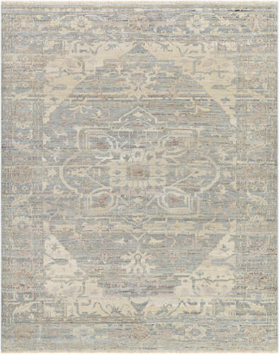 Cappadocia handgemaakt wollen vloerkleed — Ijsblauw / Zand | CPP-5033 - performance