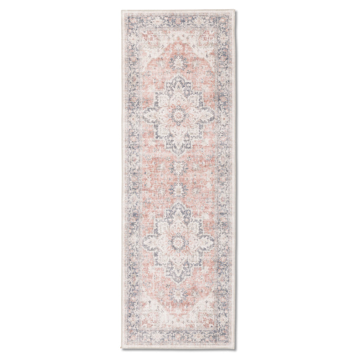 Hoogwaardig wasbaar antislipkleed – Blush Medallion (machine wasbaar)