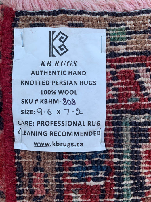 289,5 x 218,5 cm handgeknoopt Perzisch wollen tapijt – Rood, marineblauw & ivoorkleurig bloemenmedaillonontwerp – KBHM-808
