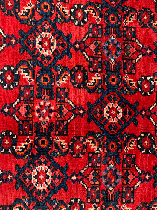 10'10" x 7'8" Hand-Knotted Persian Wool Rug – Red, Ivory & Navy Geometric Medallion Design – KBHM-810