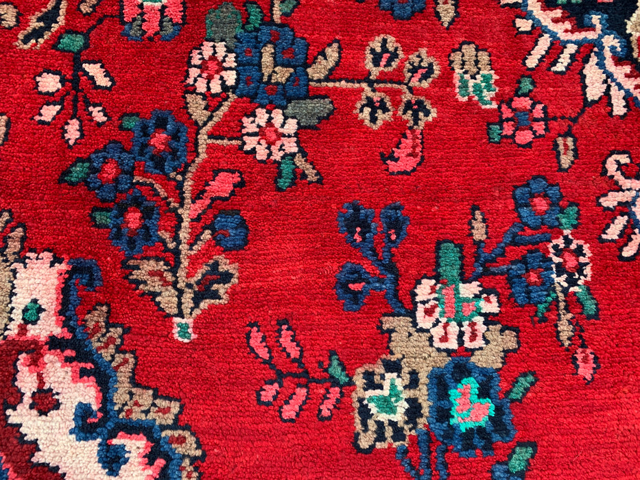 299,7 cm x 213,4 cm handgeknoopt Perzisch wollen tapijt – Rood, blauw & ivoorkleurig bloemenmedaillonontwerp – KBHM-820