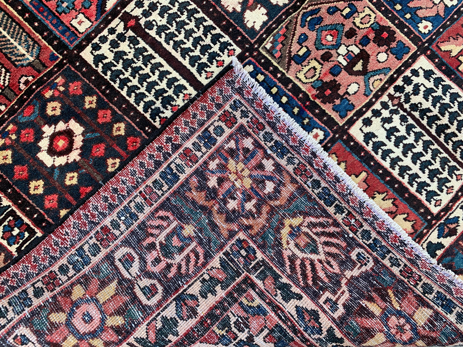 Handgemaakt Perzisch wollen vloerkleed 213x305 - Perzisch tapijt met rood paneel en marineblauwe & ivoorkleurige rand - Exacte afmeting 315 cm x 208 cm - KBHM-825
