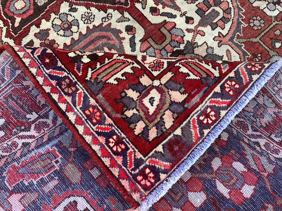 Handgemaakt Perzisch wollen vloerkleed 210x300 - Rood Perzisch stijl kleed met medaillon en ivoorkleurig midden - Exacte afmeting 299 cm x 200 cm - KBHM-826