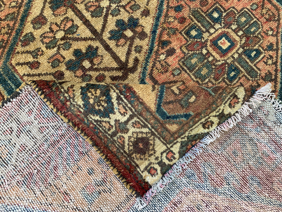 6'1 x 4'5 handgeknoopt Perzisch wollen tapijt - Beige stammen-hexagonontwerp met bruine & blauwe accenten - KBHM-861