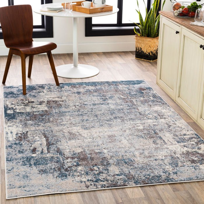 Ankara Machinaal Geweven Vloerkleed — Beige / Blauwgroen | AKR-2307