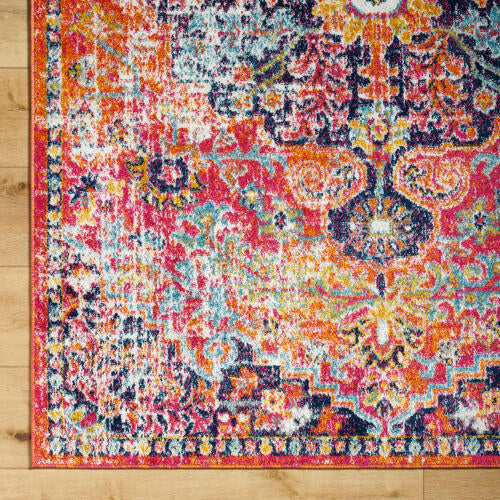 Livabliss Harput Machinaal Geweven Vloerkleed — Multi / Oranje | HAP-1062