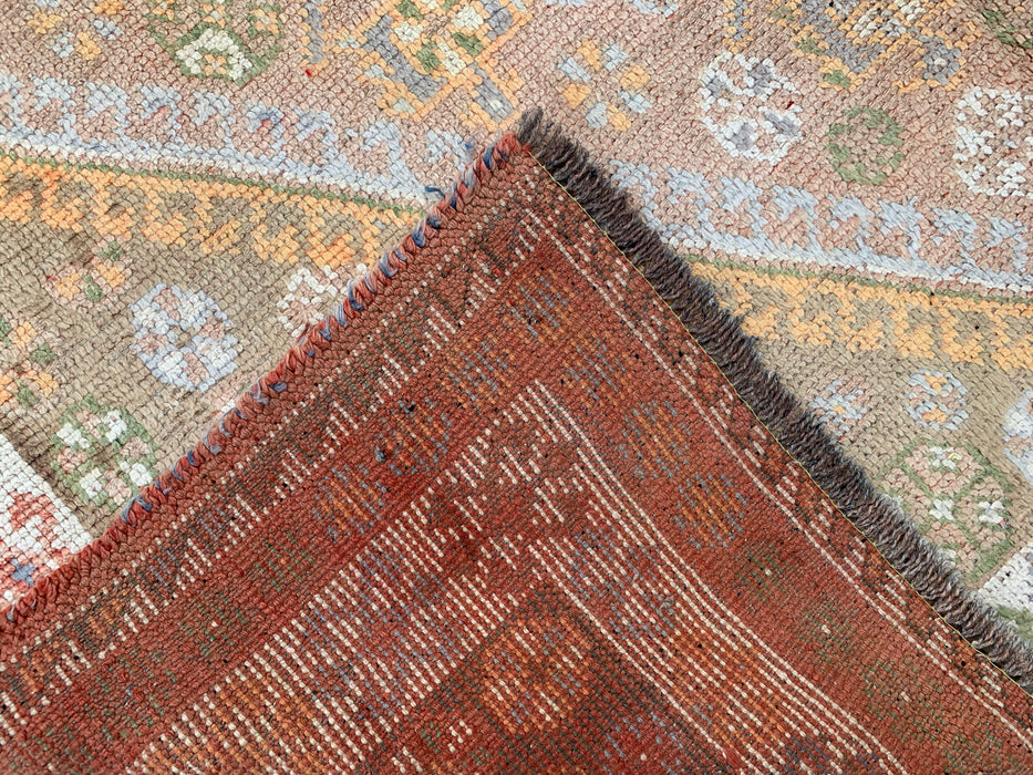 7'7 x 4'11 handgeknoopt Perzisch wollen tapijt - Beige vintage tribaal medaillonontwerp - KBHM-892