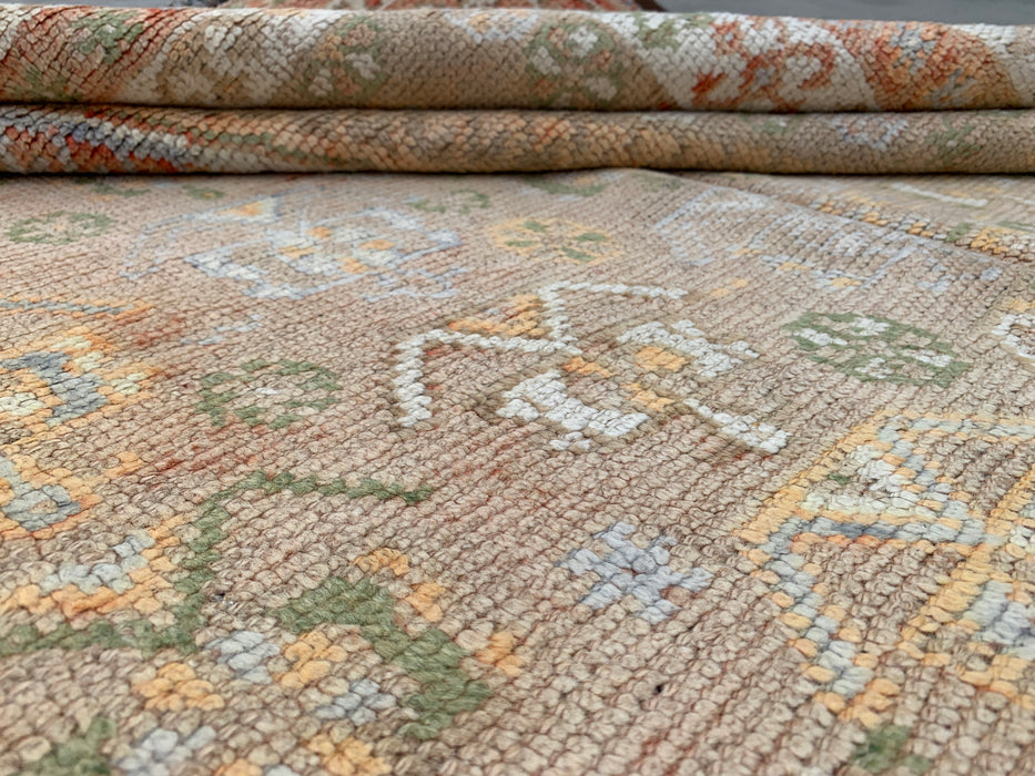 7'7 x 4'11 handgeknoopt Perzisch wollen tapijt - Beige vintage tribaal medaillonontwerp - KBHM-892