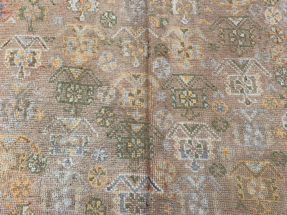 7'7 x 4'11 handgeknoopt Perzisch wollen tapijt - Beige vintage tribaal medaillonontwerp - KBHM-892