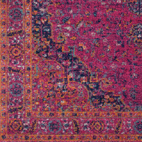 Livabliss Harput machinaal geweven vloerkleed — Magenta / Marineblauw | HAP-1008