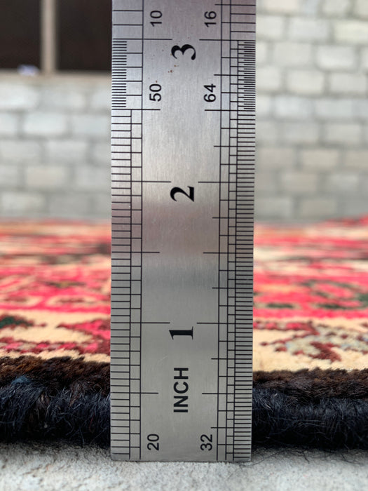 9'5 x 5'2 handgeknoopt Perzisch wollen vloerkleed - Veelkleurig tribaal streeppatroon - KBHM-904