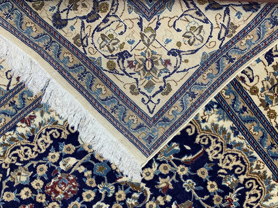 8'x10' Hand-Knotted Chobi Navy/Ivory Area Rug – KB Rugs