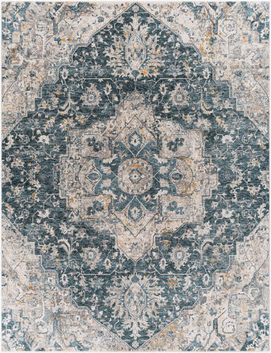 Livabliss Cardiff machinaal geweven vloerkleed — Groenblauw / Grijs | CDF-2307 - performance