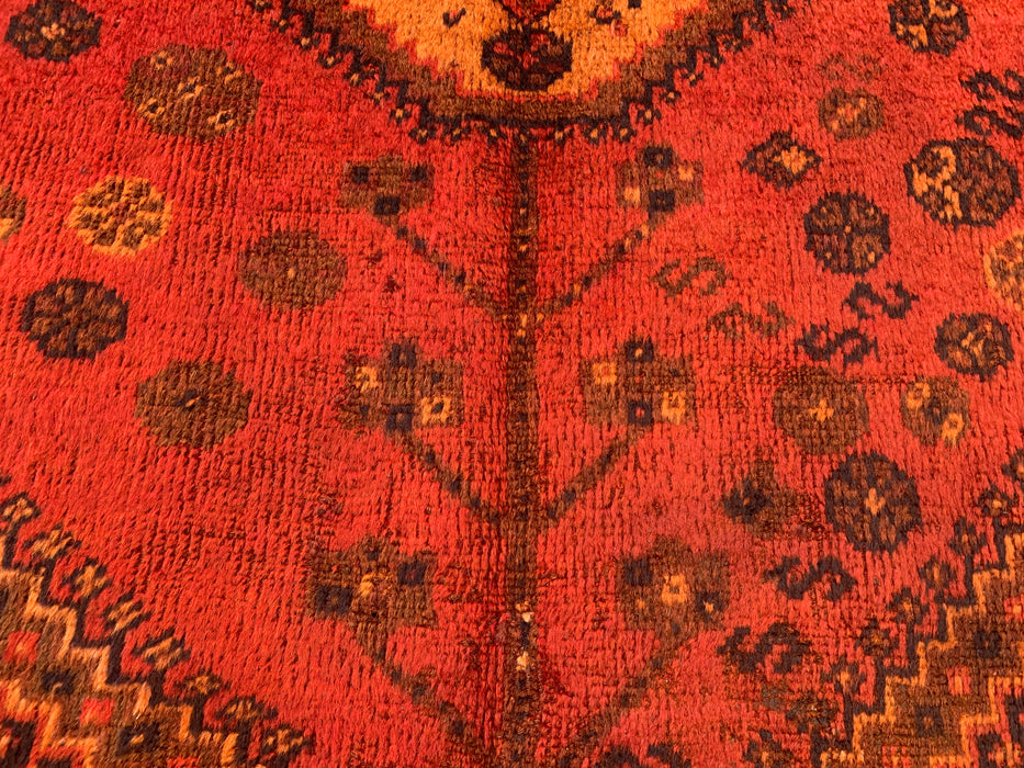 7'8 x 5'1 Hand-Knotted Persian Wool Rug - Faded Rust Tribal Medallion Design - KBHM-926