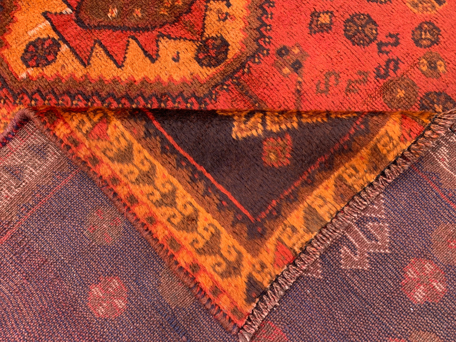 7'8 x 5'1 Hand-Knotted Persian Wool Rug - Faded Rust Tribal Medallion Design - KBHM-926