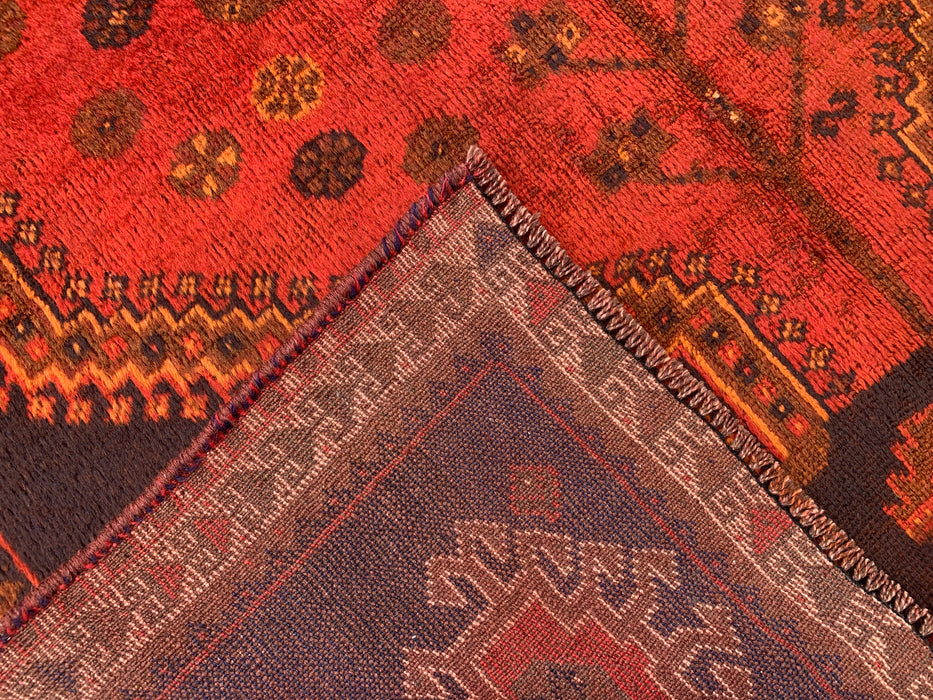 7'8 x 5'1 Hand-Knotted Persian Wool Rug - Faded Rust Tribal Medallion Design - KBHM-926