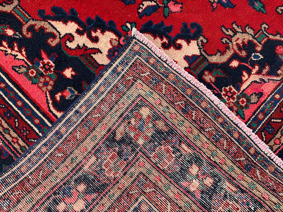 10'3 x 7'4 Handgeknoopt Perzisch wollen tapijt - Rood floraal medaillonontwerp - KBHM-934