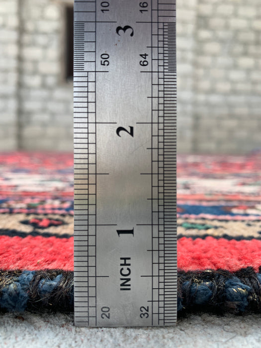 11'8 x 8'7 Handgeknoopt Perzisch wollen tapijt - Koraalrood medaillonontwerp - KBHM-935