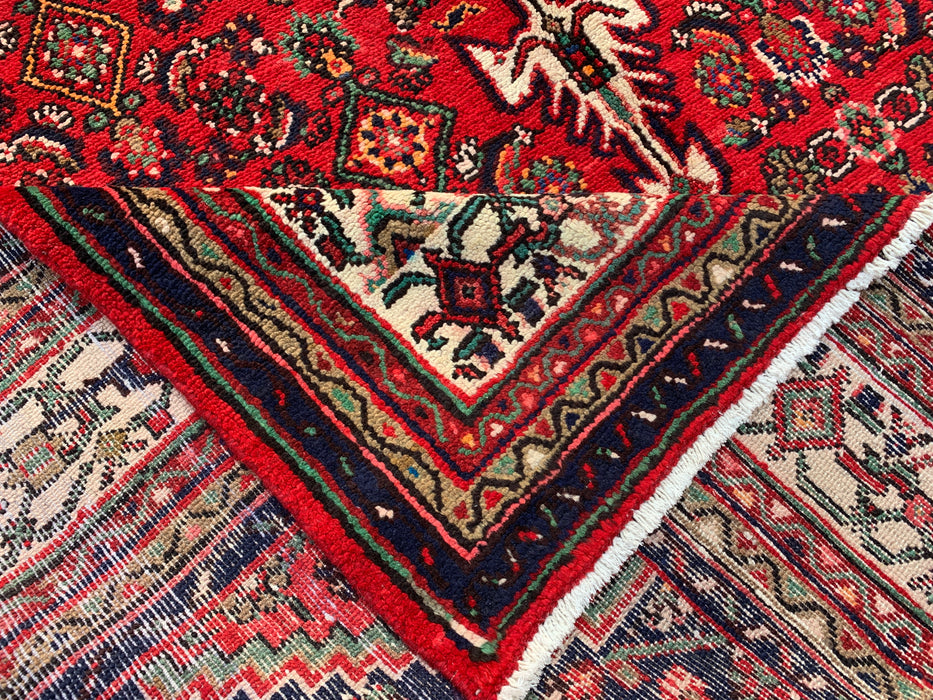 9'11 x 7'1 handgeknoopt Perzisch wollen tapijt - Rood geometrisch bloemmedaillon ontwerp - KBHM-940