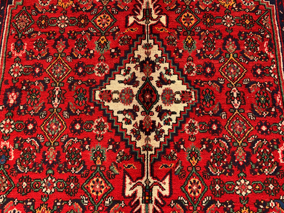 9'11 x 7'1 handgeknoopt Perzisch wollen tapijt - Rood geometrisch bloemmedaillon ontwerp - KBHM-940