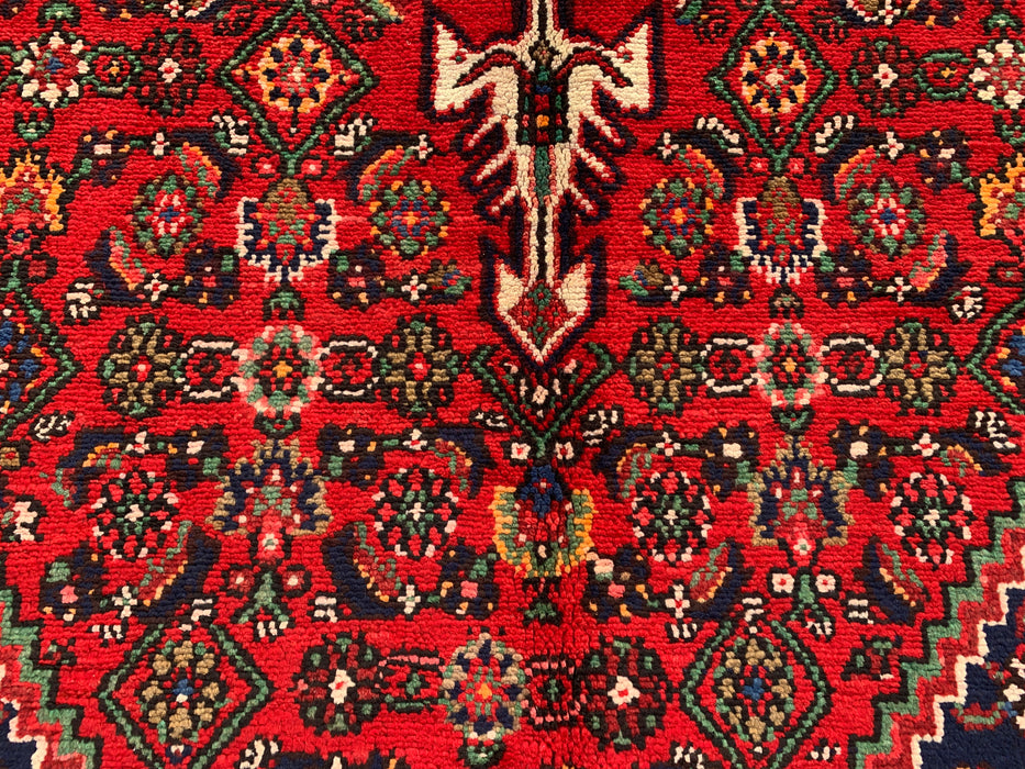 9'11 x 7'1 handgeknoopt Perzisch wollen tapijt - Rood geometrisch bloemmedaillon ontwerp - KBHM-940