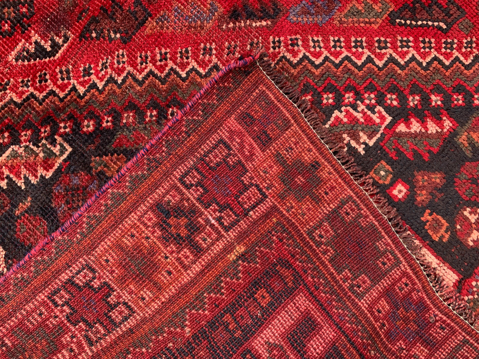 Handgemaakt Perzisch wollen vloerkleed 213x305 cm - Rood tribaal medaillon Perzisch stijl kleed - Exacte afmeting 310 cm x 203 cm - KBHM-946