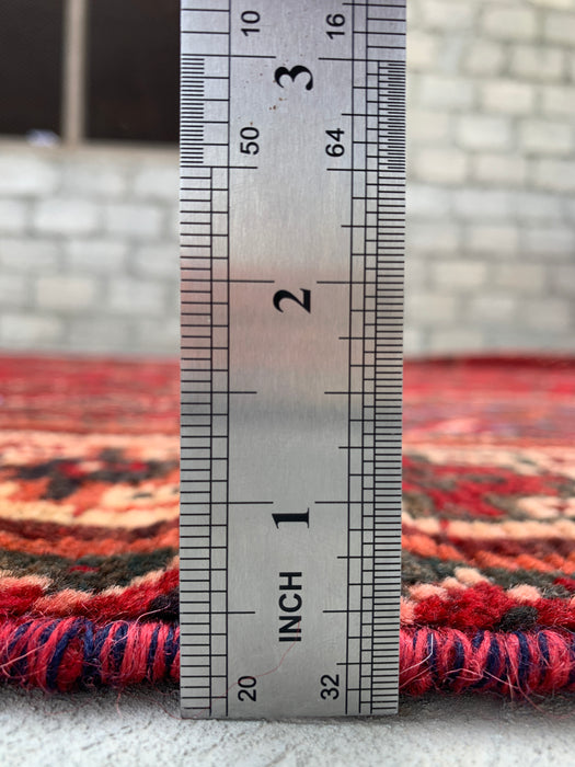 Handgemaakt Perzisch wollen vloerkleed 213x305 cm - Rood tribaal medaillon Perzisch stijl kleed - Exacte afmeting 310 cm x 203 cm - KBHM-946