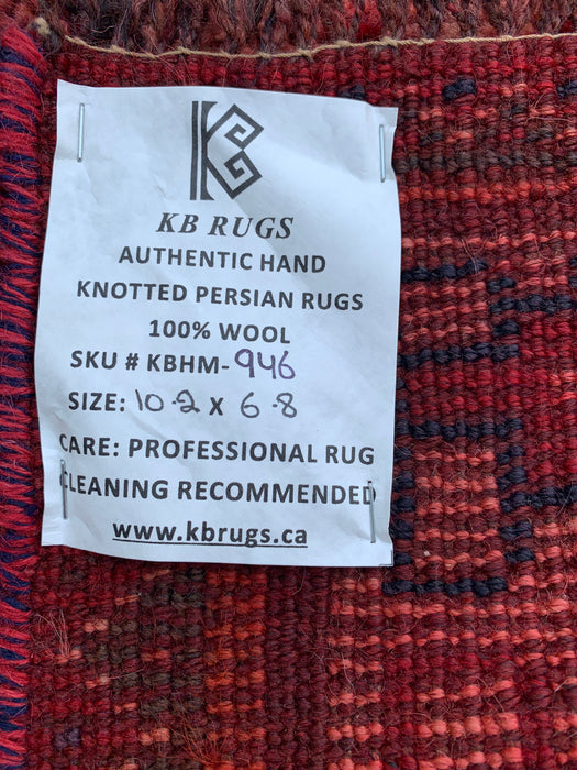 Handgemaakt Perzisch wollen vloerkleed 213x305 cm - Rood tribaal medaillon Perzisch stijl kleed - Exacte afmeting 310 cm x 203 cm - KBHM-946