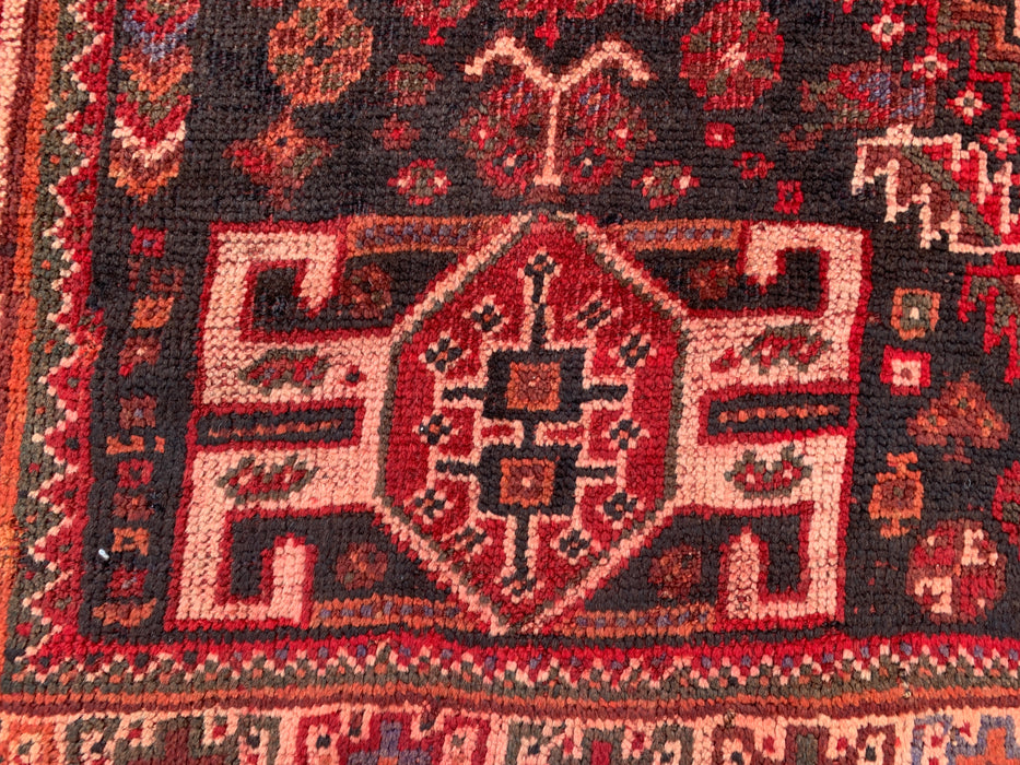Handgemaakt Perzisch wollen vloerkleed 213x305 cm - Rood tribaal medaillon Perzisch stijl kleed - Exacte afmeting 310 cm x 203 cm - KBHM-946