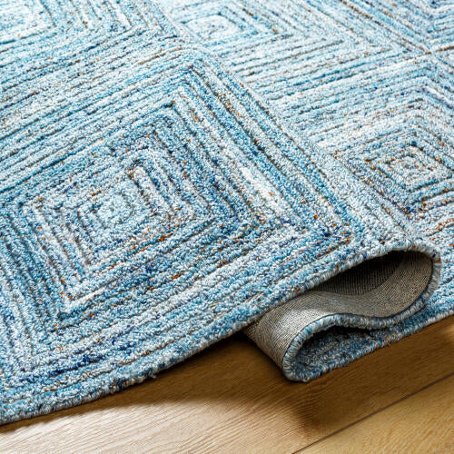 Calgary Handgemaakt Vloerkleed — Denim / Hemelsblauw | CGR-2301 - construction