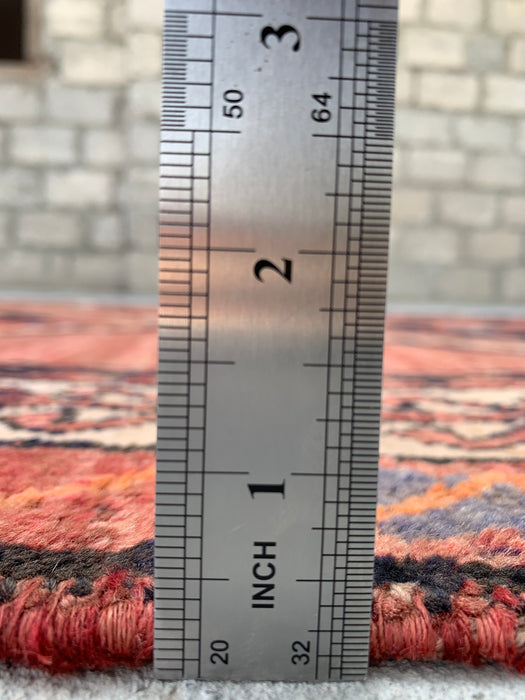 218 cm x 124 cm handgeknoopt Perzisch wollen tapijt - Taupe geometrisch tribaal ruitontwerp - KBHM-947