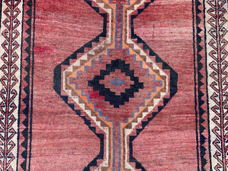 218 cm x 124 cm handgeknoopt Perzisch wollen tapijt - Taupe geometrisch tribaal ruitontwerp - KBHM-947