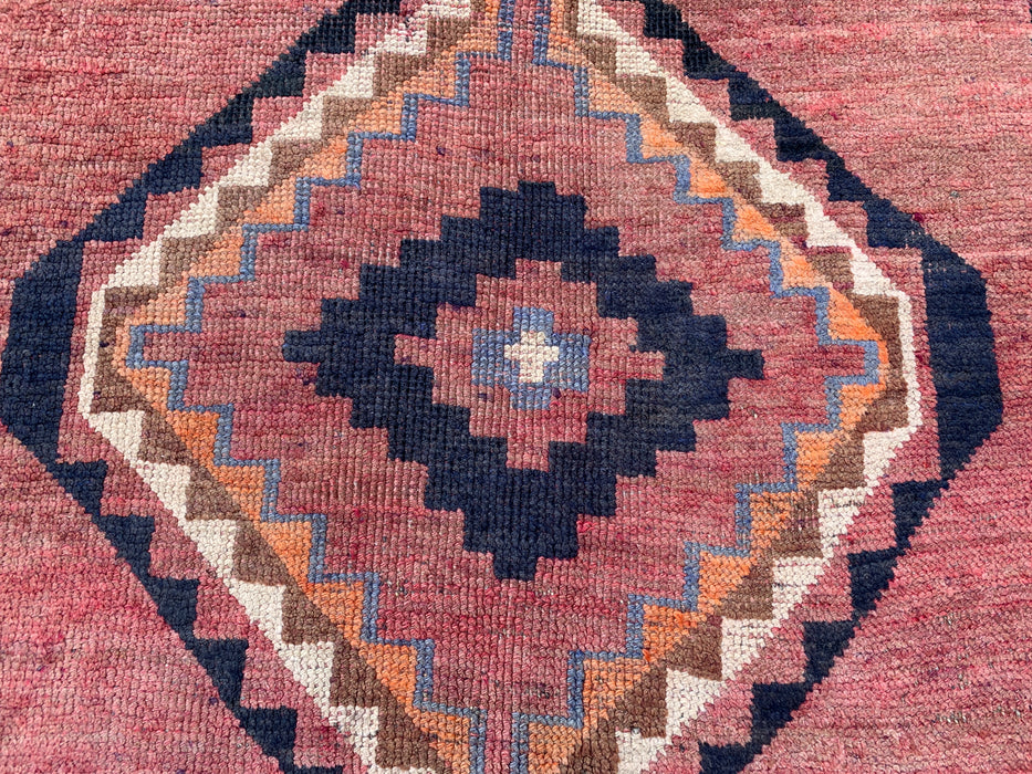 218 cm x 124 cm handgeknoopt Perzisch wollen tapijt - Taupe geometrisch tribaal ruitontwerp - KBHM-947