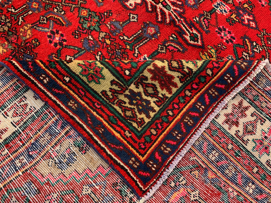 Handgemaakt Perzisch wollen vloerkleed 7x10 - Rood medaillon Perzische stijl tapijt - Exacte afmeting 9'8" x 6'11" - KBHM-952