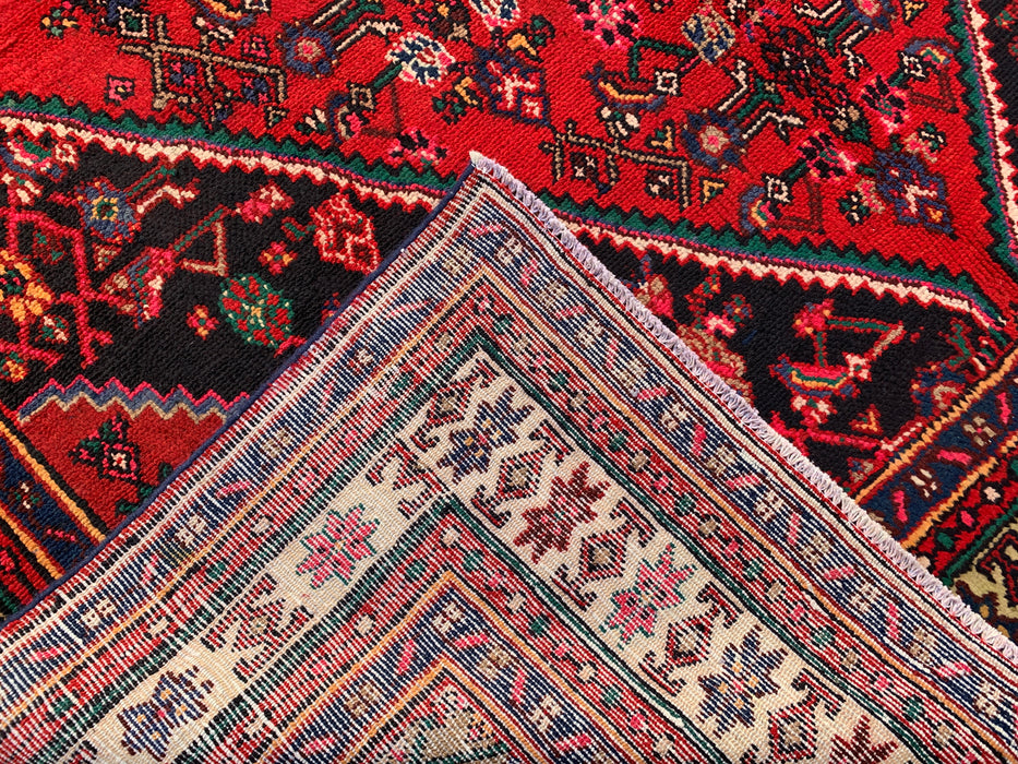Handgemaakt Perzisch wollen vloerkleed 7x10 - Rood medaillon Perzische stijl tapijt - Exacte afmeting 9'8" x 6'11" - KBHM-952